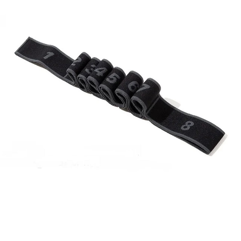 Yoga Pull Strap Belt Girl Elastic Latin Dance Stretching Band Loop Yoga Pilates GYM Fitness Exercise Resistance Band with Number
